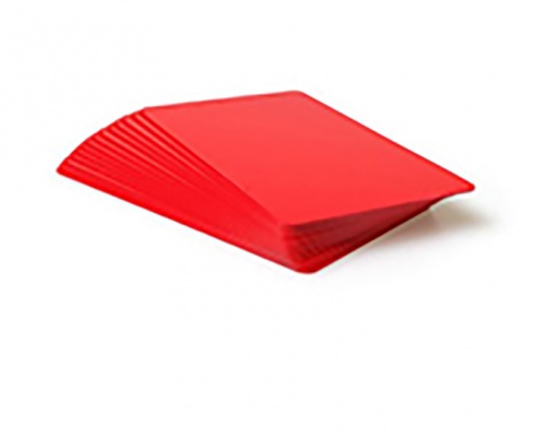 Red Premium Plastic Cards - 760 Micron (Pack of 100)